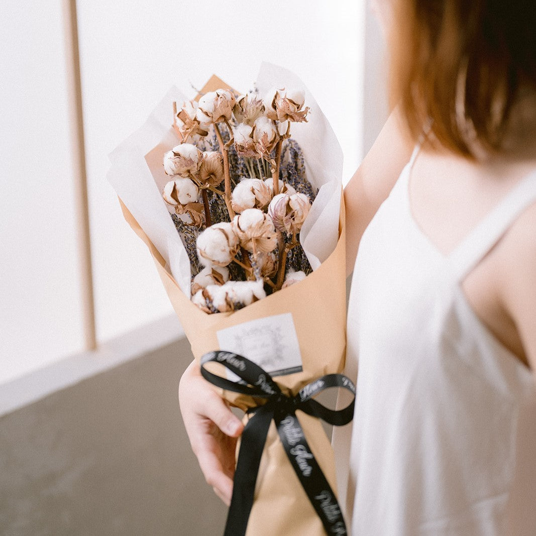 Cotton And Lavender Bouquet