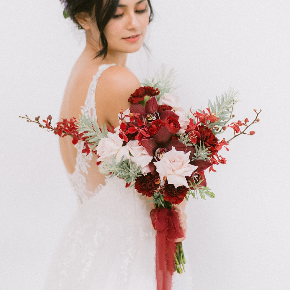 Cymbidium And Carnation Bridal Bouquet
