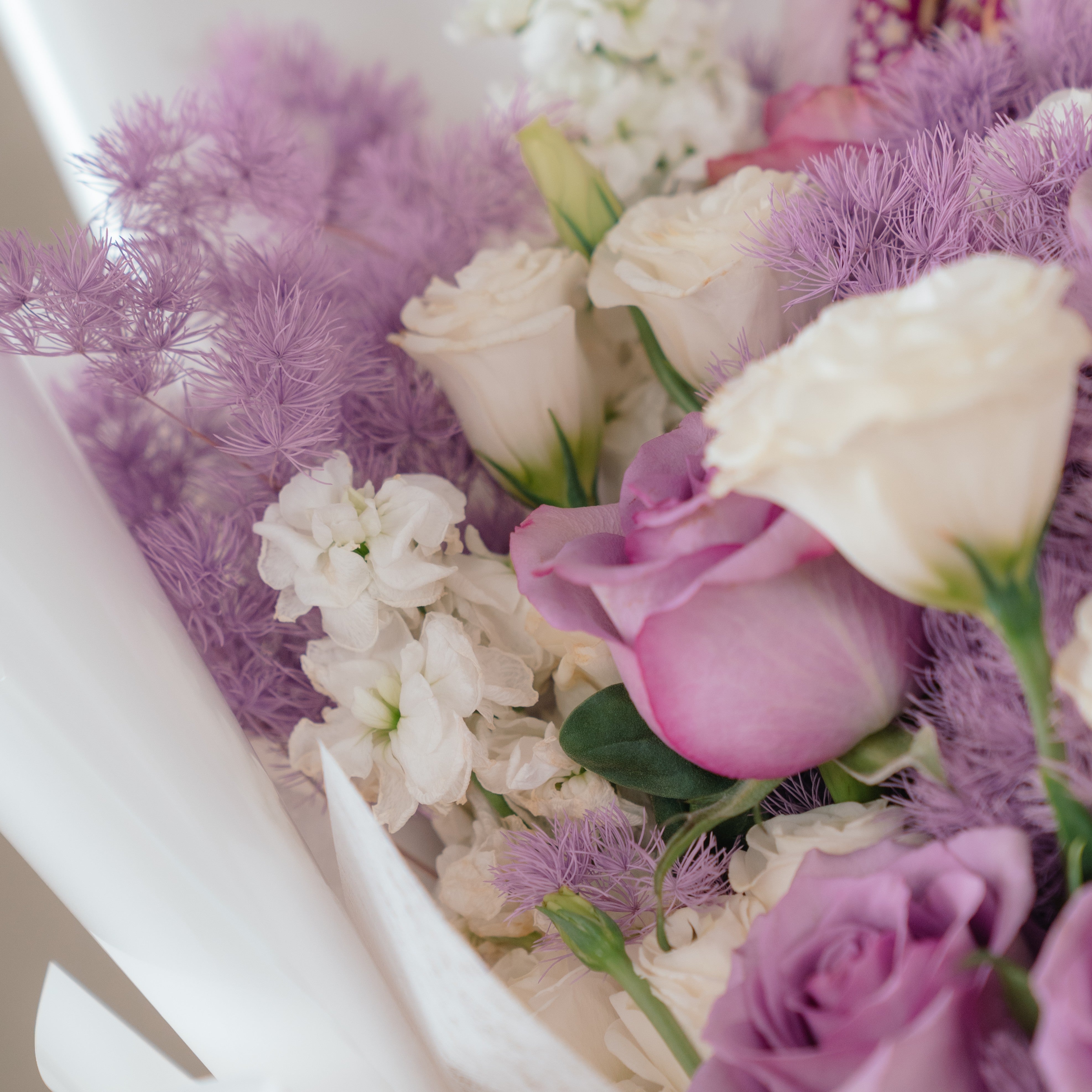 Jellycat Thistlepop Bunny and Purple Rose Bouquet