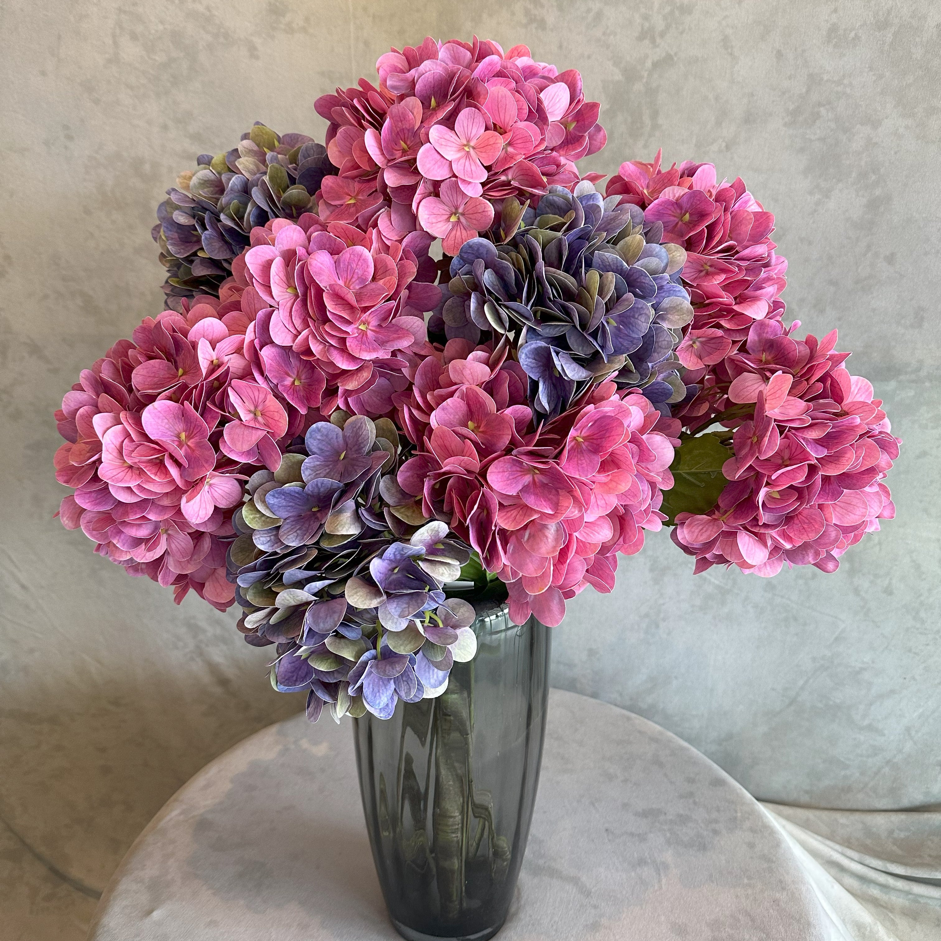 Artificial Hydrangea Vase Arrangement