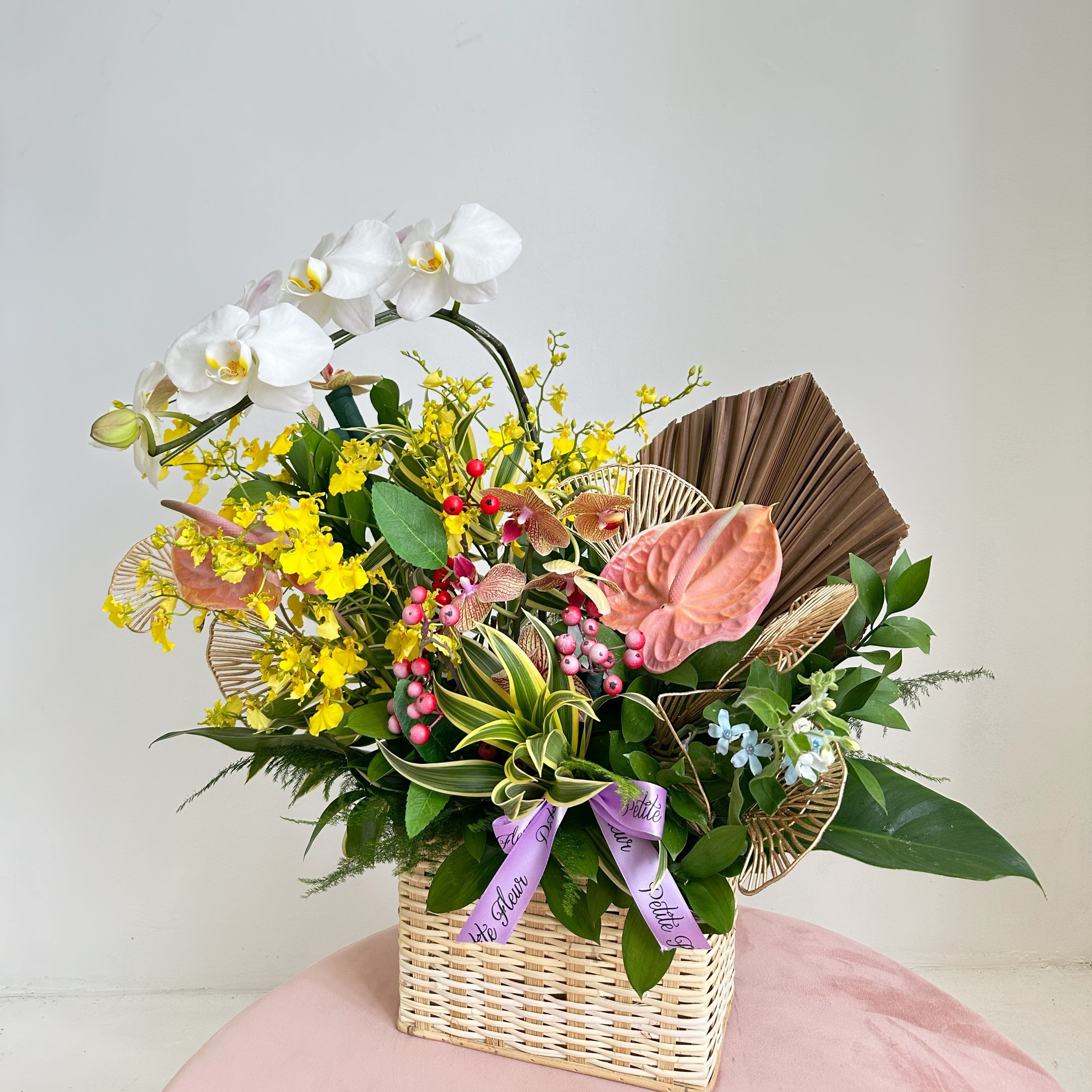 Bright And Peachy Festive Basket