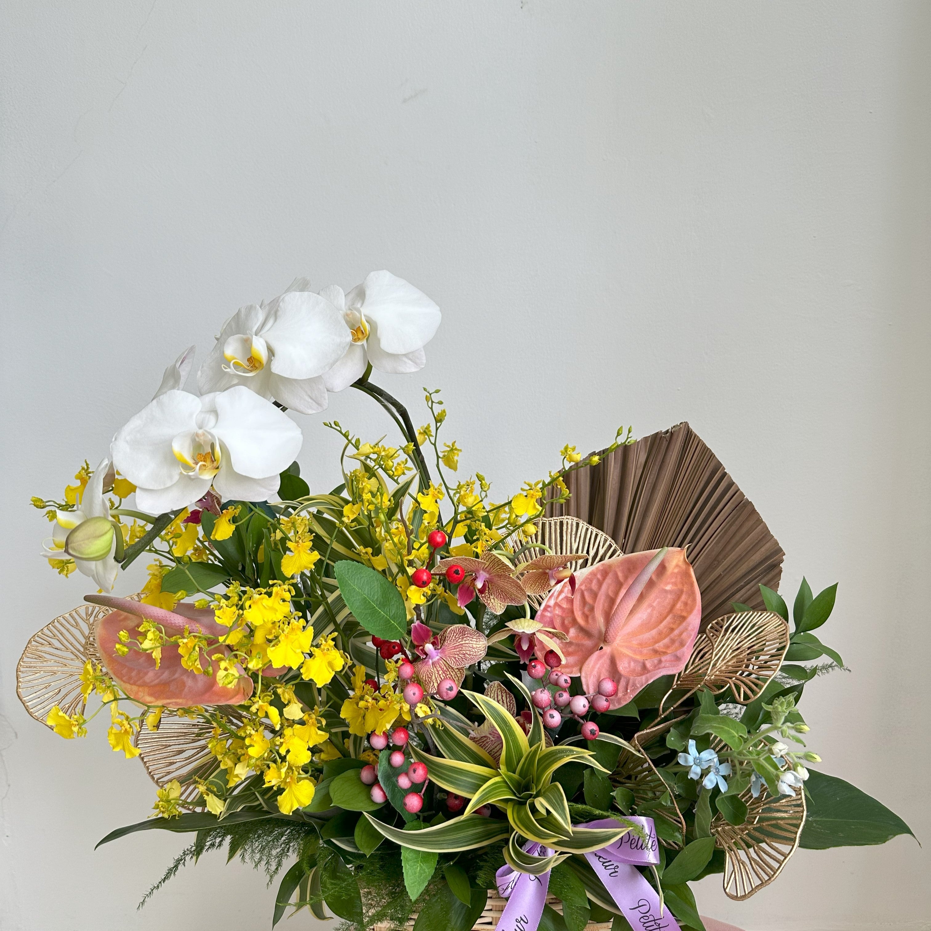 Bright And Peachy Festive Basket