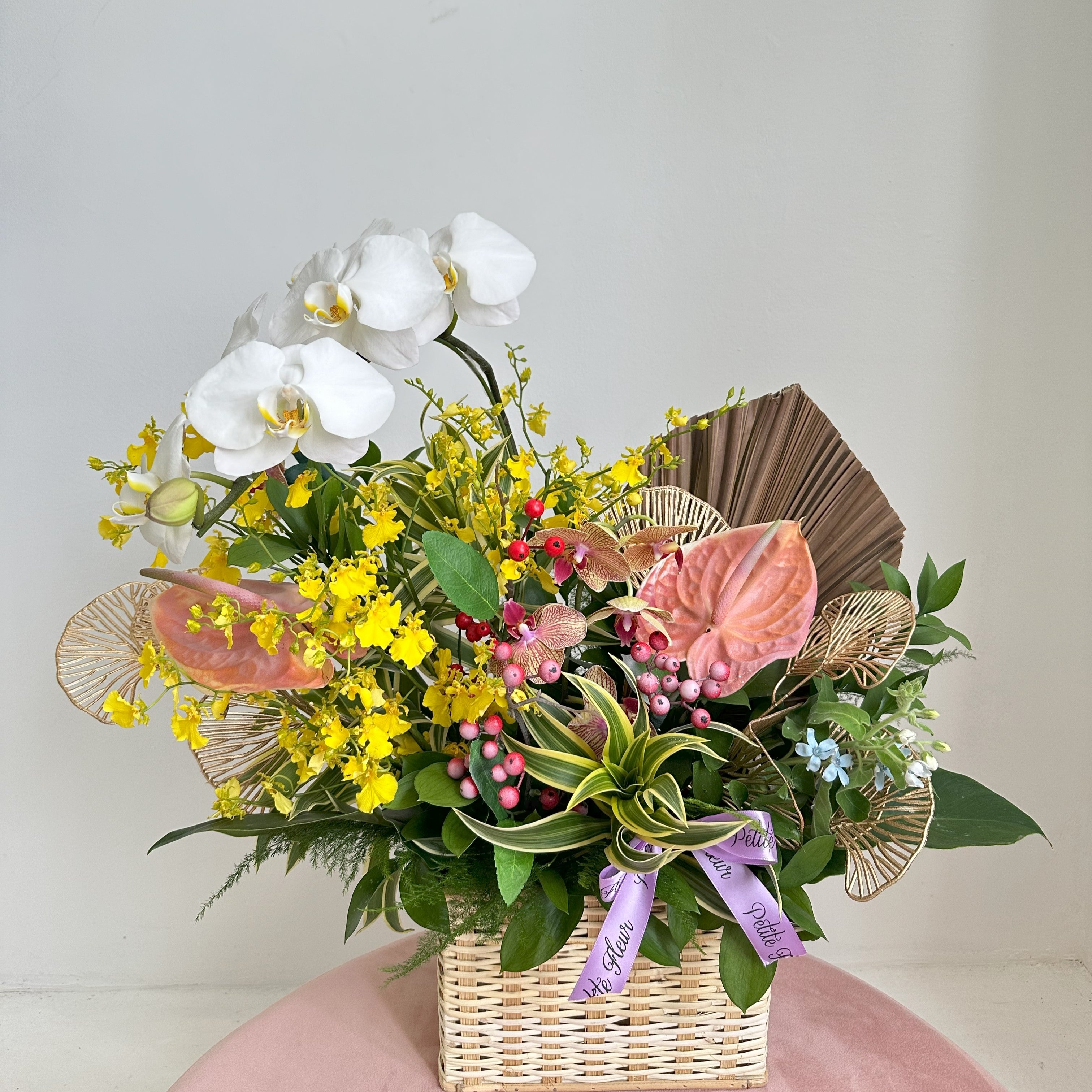 Bright And Peachy Festive Basket