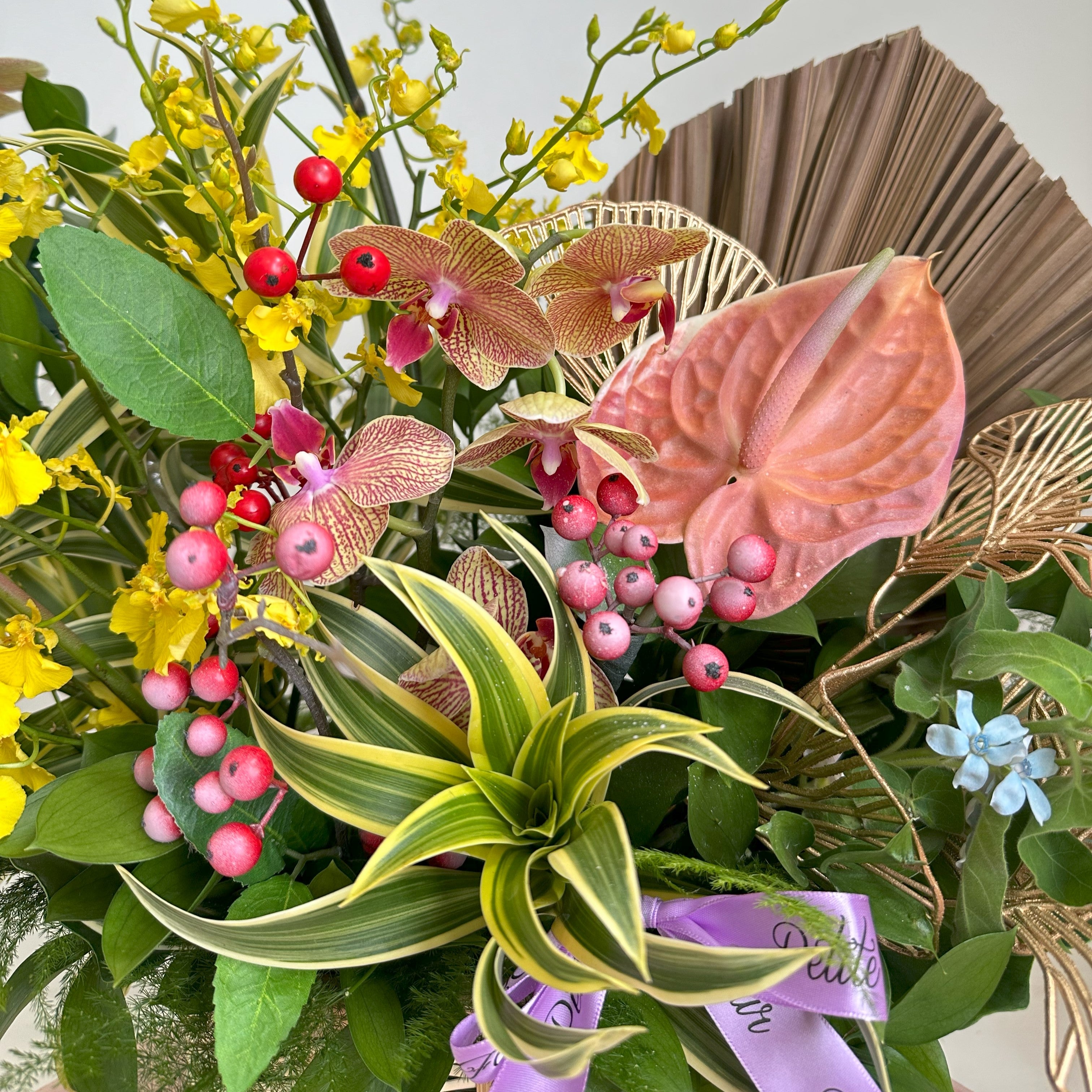 Bright And Peachy Festive Basket