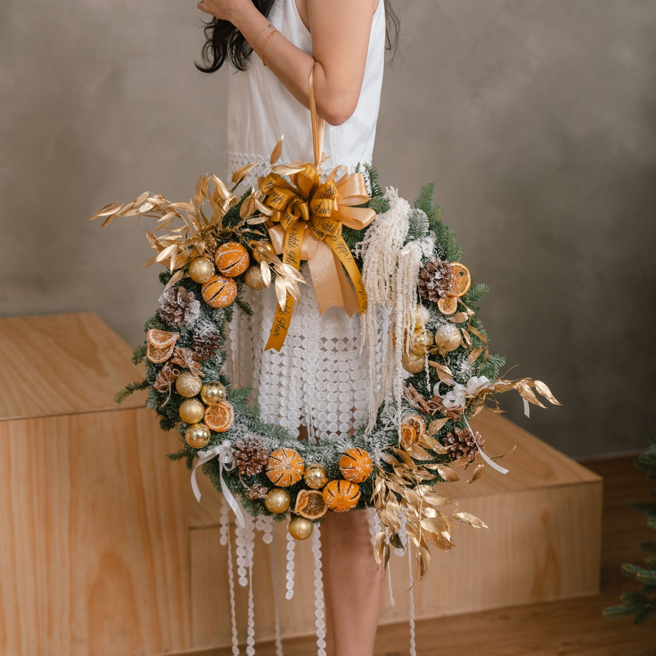 Golden Citrus Glow Wreath