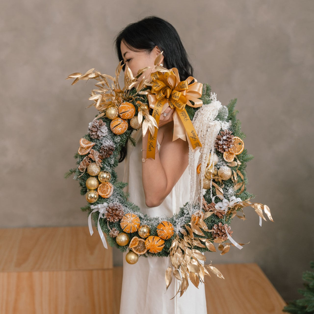Golden Citrus Glow Wreath