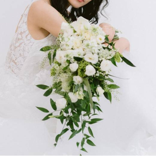 Cascading Lisianthus Bridal Bouquet