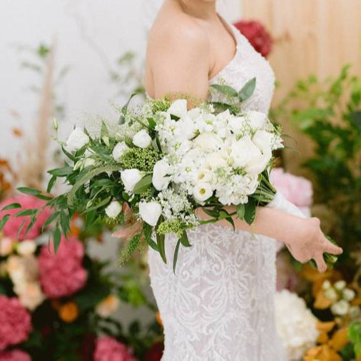 Cascading Lisianthus Bridal Bouquet
